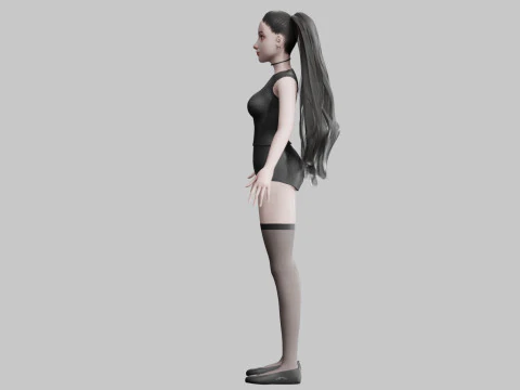 Young Pretty Woman V28667 3D Model