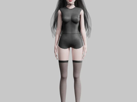 Young Pretty Woman V28667 3D Model