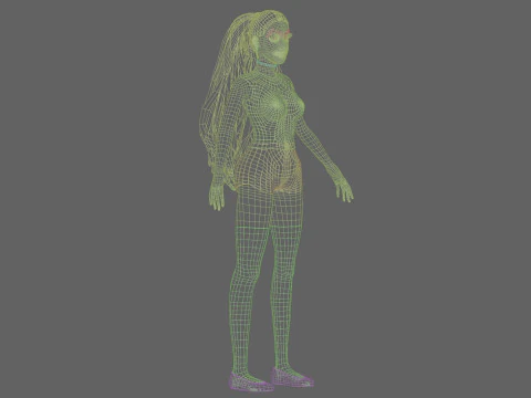 Young Pretty Woman V28667 3D Model