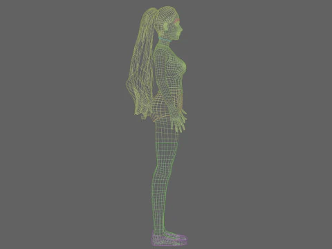 Young Pretty Woman V28667 3D Model