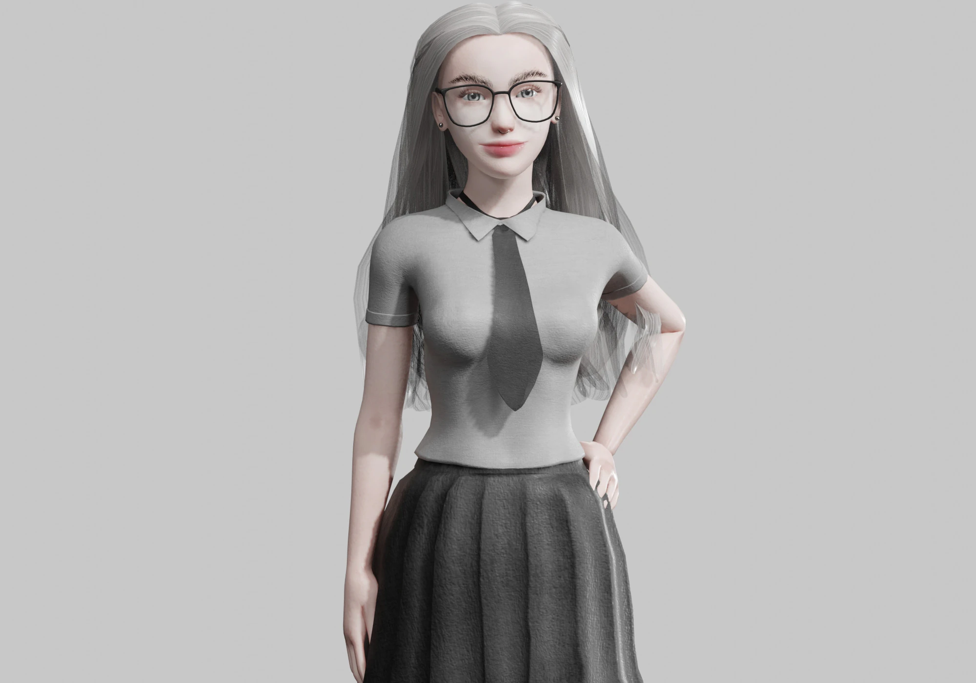 Basic Beautiful woman V33197 3D Model .c4d .max .obj .3ds .fbx .stl .blend 