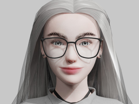 Basic Beautiful woman V33197 3D Модель