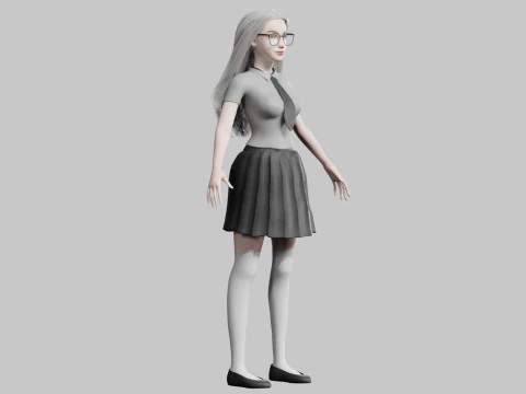 Basic Beautiful woman V33197 3D Model