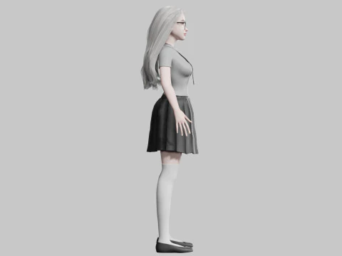 Basic Beautiful woman V33197 3D Model