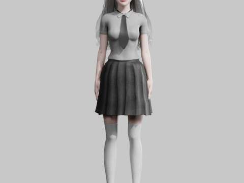 Basic Beautiful woman V33197 3D Модель