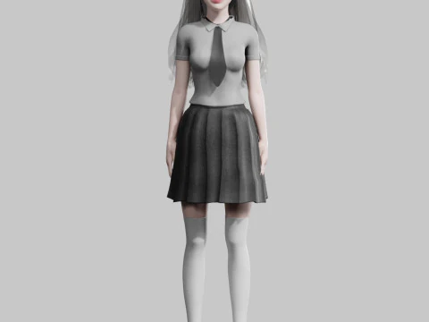 Basic Beautiful woman V33197 3D Model
