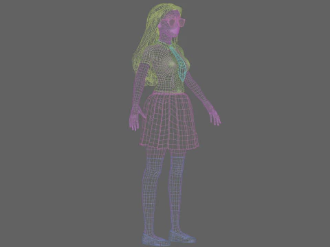 Basic Beautiful woman V33197 3D Model