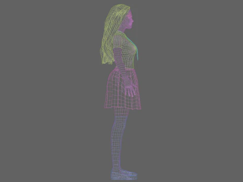 Basic Beautiful woman V33197 3D Model