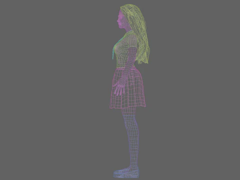 Basic Beautiful woman V33197 3D Model