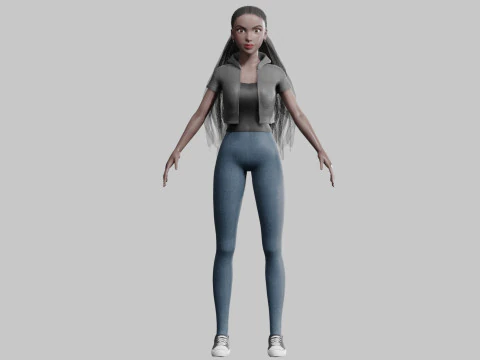 Basic classic woman V29640 3D Model