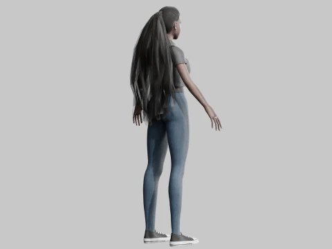 Basic classic woman V29640 3D Model