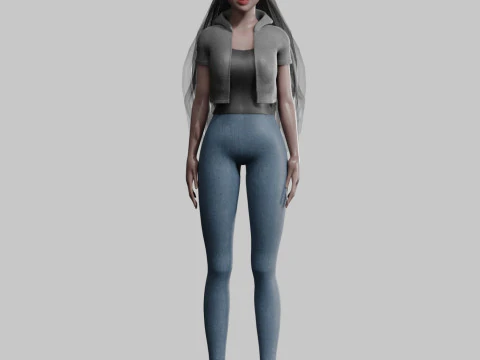 Basic classic woman V29640 3D Model