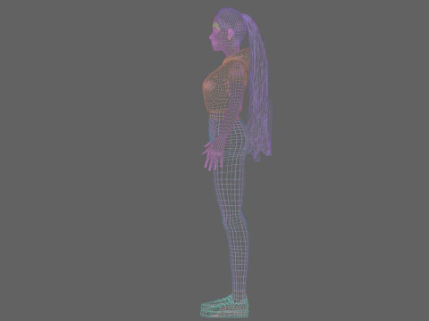 Basic classic woman V29640 3D Model