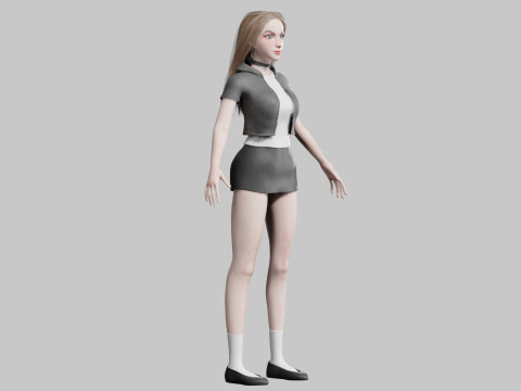 Basic cool woman V34182 3D Модель
