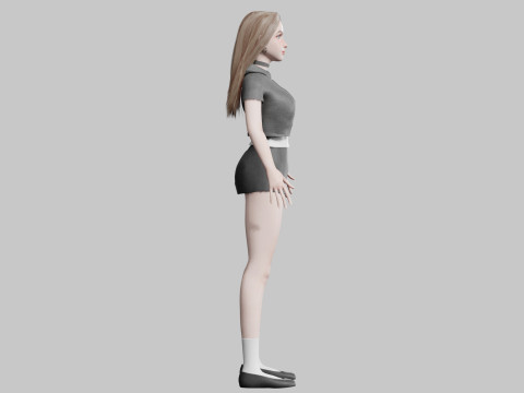 Basic cool woman V34182 3D Модель
