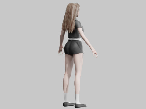 Basic cool woman V34182 3D Модель