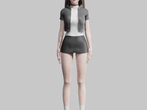 Basic cool woman V34182 3D Модель