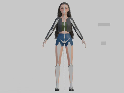 Basic cute Woman V32463 3D Model