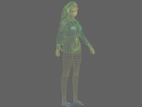 Basic cute Woman V32463 3D Model