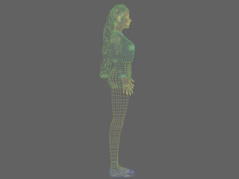 Basic cute Woman V32463 3D Model