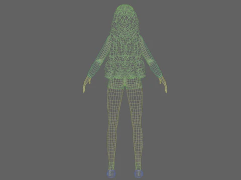 Basic cute Woman V32463 3D Model