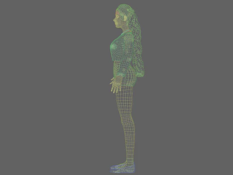 Basic cute Woman V32463 3D Model