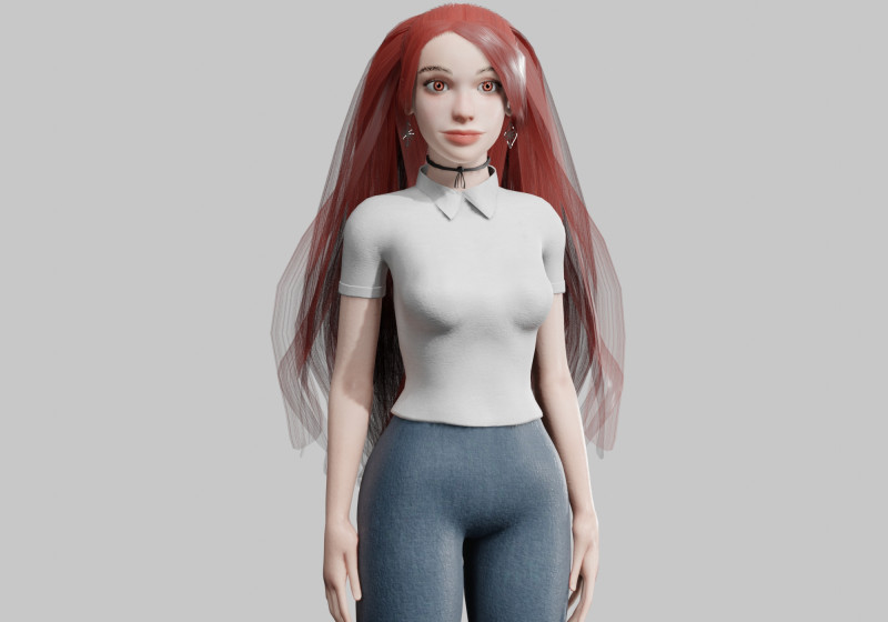Basic Pretty Woman V36124 3D 模型 .c4d .max .obj .3ds .fbx .stl .blend 
