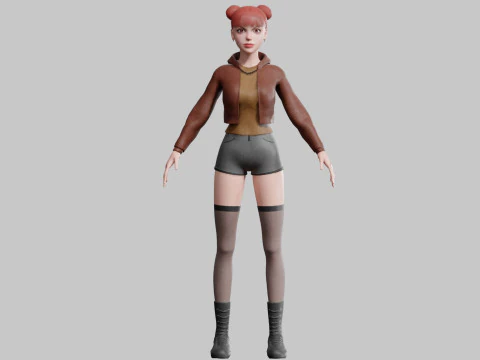Basic Standard woman V30687 3D Model