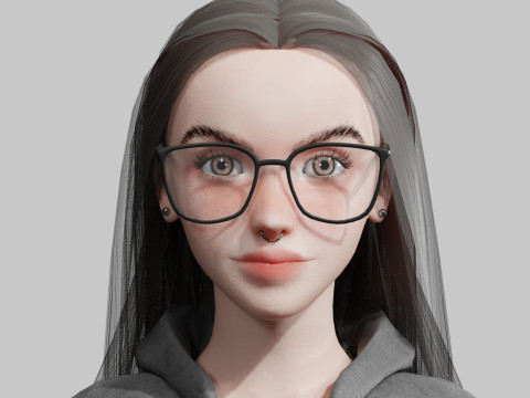 Basic sweet Woman V39667 Model 3D