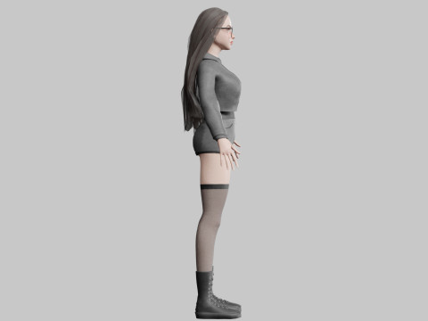 Basic sweet Woman V39667 Model 3D
