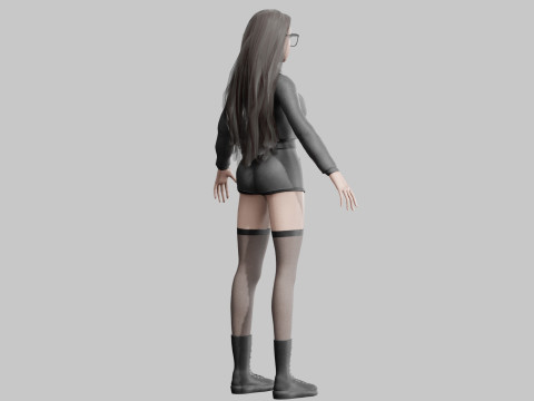 Basic sweet Woman V39667 Model 3D