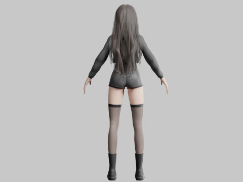 Basic sweet Woman V39667 Model 3D