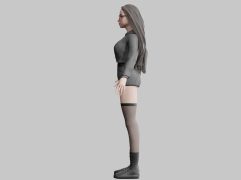 Basic sweet Woman V39667 Model 3D
