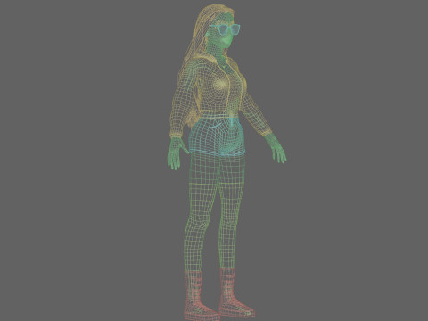 Basic sweet Woman V39667 Model 3D