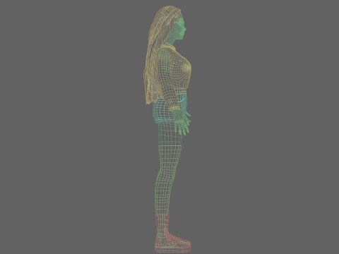 Basic sweet Woman V39667 Model 3D