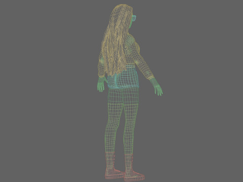 Basic sweet Woman V39667 Model 3D