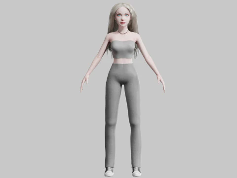 Beautiful Basic Woman V34634 3D Model