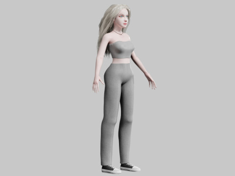 Beautiful Basic Woman V34634 3D 모델