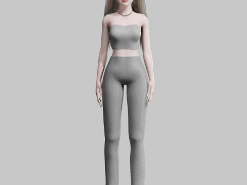 Beautiful Basic Woman V34634 3D 모델