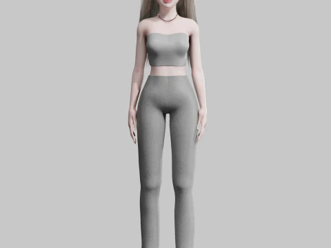 Beautiful Basic Woman V34634 3D Model