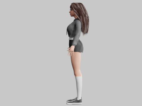 Beautiful cute Woman V39079 3D Model