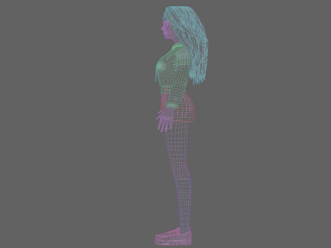 Beautiful cute Woman V39079 3D Model