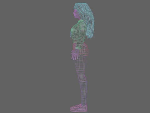 Beautiful cute Woman V39079 3D Model