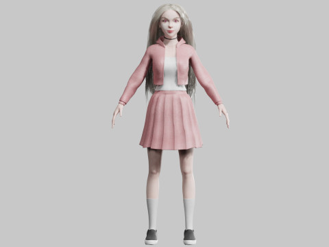 Beautiful Pretty Woman V35685 Modello 3D