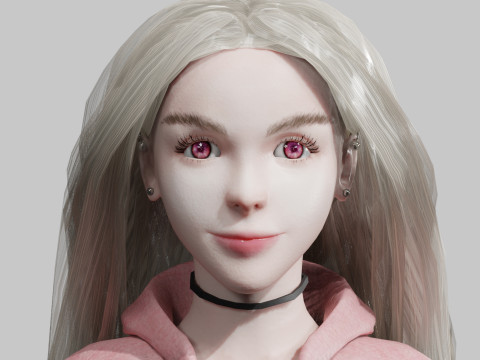 Beautiful Pretty Woman V35685 Modello 3D