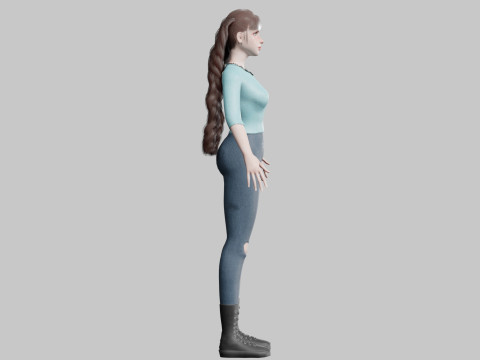 Cartoon Pretty Woman V36661 3Dモデル