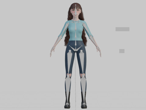 Cartoon Pretty Woman V36661 3Dモデル