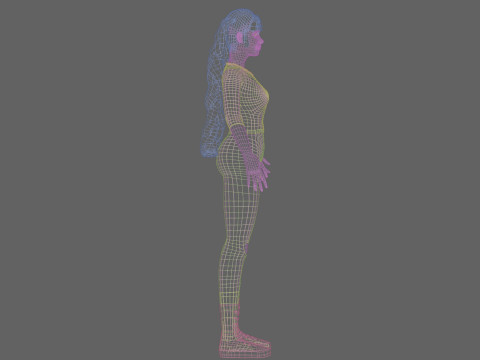 Cartoon Pretty Woman V36661 3Dモデル
