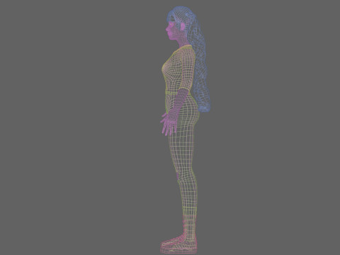 Cartoon Pretty Woman V36661 3Dモデル