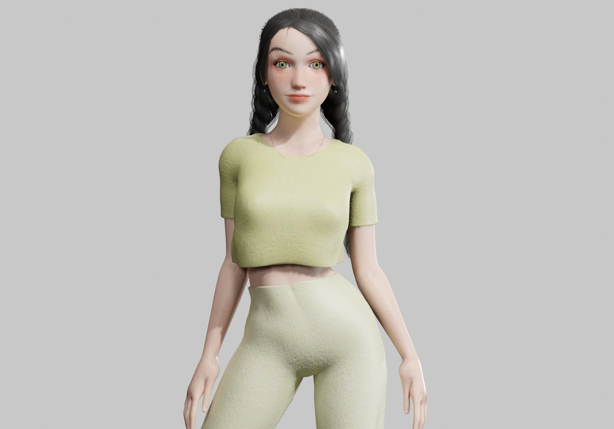 Classic cute Woman V26572 3D Model .c4d .max .obj .3ds .fbx .stl .blend 